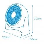 Ventoinha 2 em 1 (piso e parede) cor branco. potência: 50w lâminas: ø18cm 26,5x15,5x27,7cm refª 3395 Ventoinha 2 em 1 (piso e parede) cor branco. potência: 50w lâminas: ø18cm 26,5x15,5x27,7cm refª 3395