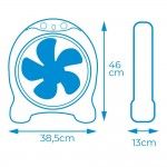 Ventoinha box fan cor branca/cinza. potencia: 45w lâminas: ø30,5cm 38,5x13x46cm refª 33951 EDM Ventoinha box fan cor branca/cinza. potencia: 45w lâminas: ø30,5cm 38,5x13x46cm refª 33951 EDM