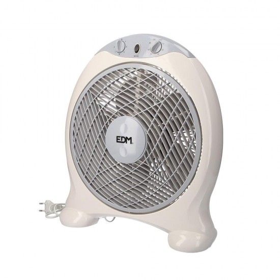 Ventoinha box fan cor branca/cinza. potencia: 45w lâminas: ø30,5cm 38,5x13x46cm refª 33951 EDM Ventoinha box fan cor branca/cinza. potencia: 45w lâminas: ø30,5cm 38,5x13x46cm refª 33951 EDM