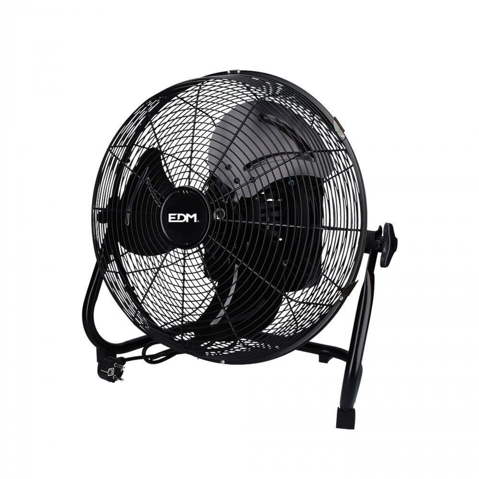 Ventoinha industrial oscilante. cor preto. potência: 45w lâminas: ø35x44,5cm refª 33946 EDM