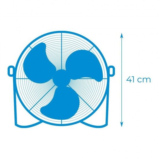 Ventoinha industrial de ch�o. cor preto. pot�ncia: 45w l�minas: �30x41cm ref� 33934 EDM