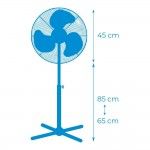 Ventoinha de pé. cor branco. potência: 50w aspas: ø40cm altura regulável 110-130cm refª 33910 EDM Ventoinha de pé. cor branco. potência: 50w aspas: ø40cm altura regulável 110-130cm refª 33910 EDM