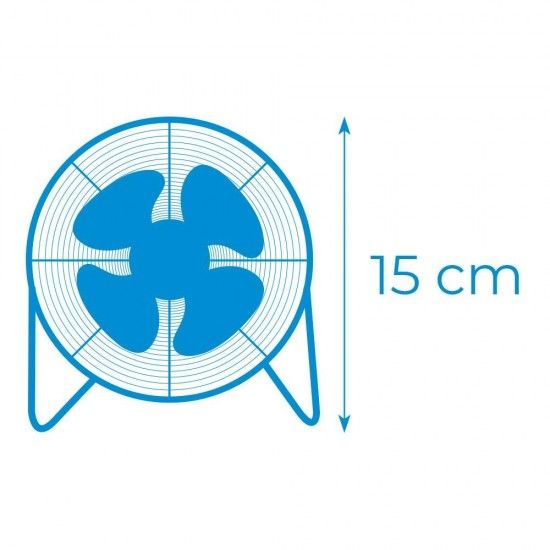 Mini ventoinha industrial, de mesa. cor cromado. pot�ncia: 15w aspas: �10x15cm ref� 33930 EDM