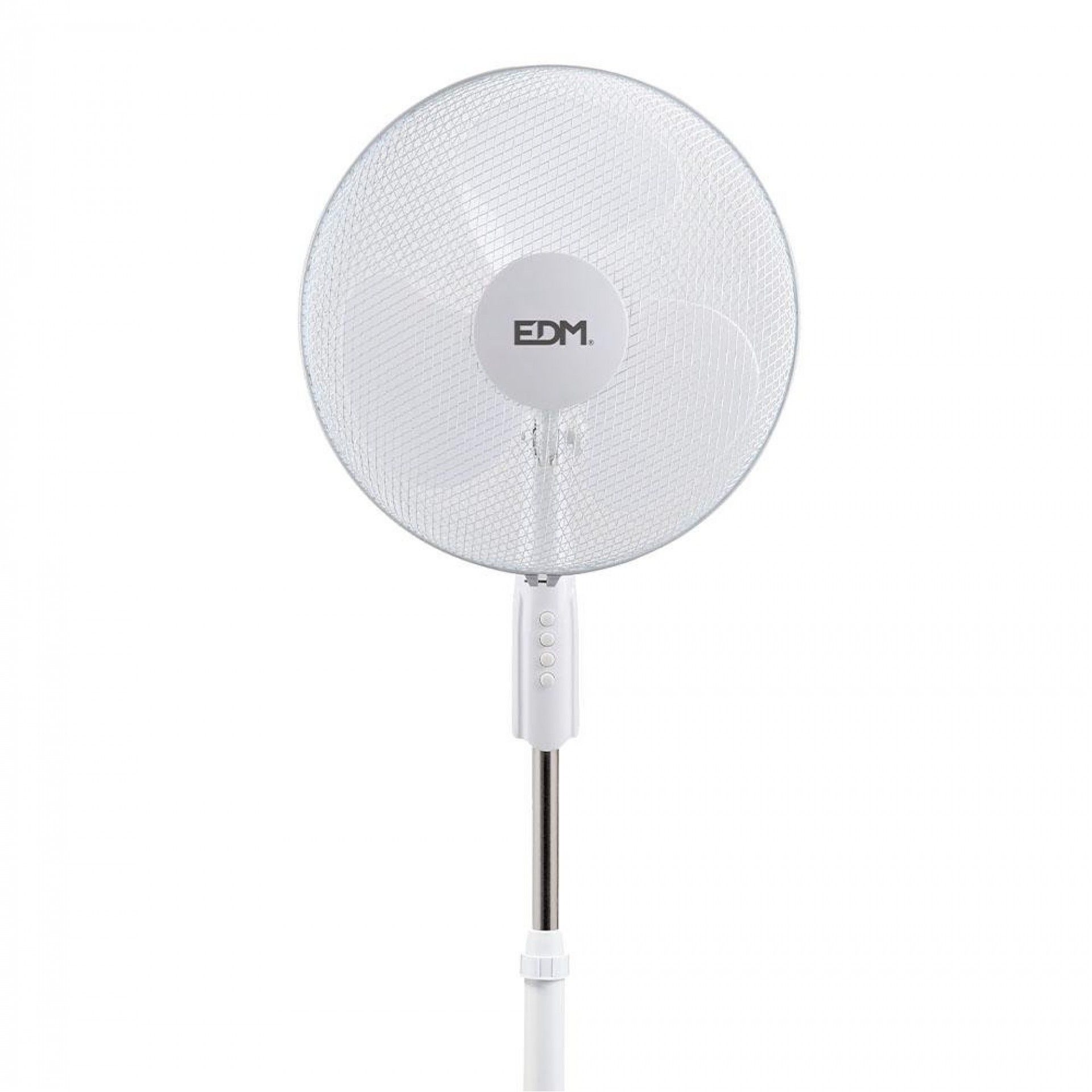 Ventoinha de pé. cor branco. potência: 50w aspas: ø40cm altura regulável 110-130cm refª 33910 EDM