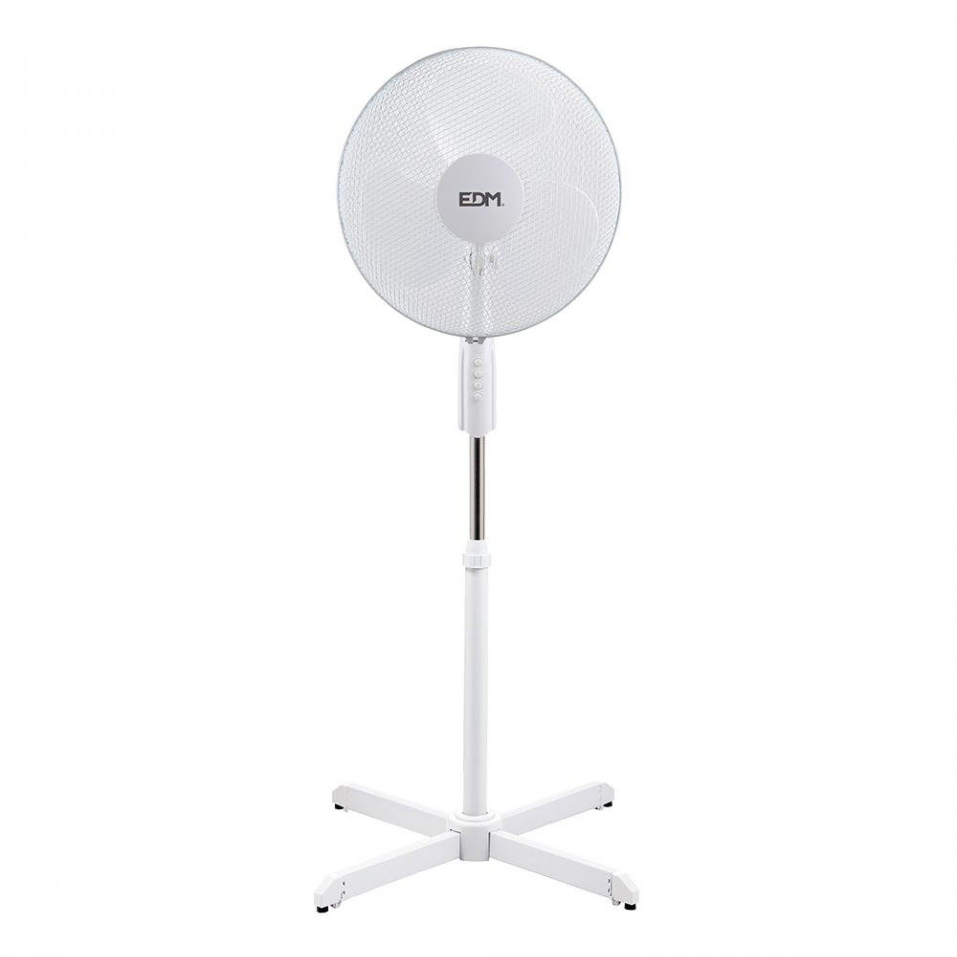 Ventoinha de pé. cor branco. potência: 50w aspas: ø40cm altura regulável 110-130cm refª 33910 EDM
