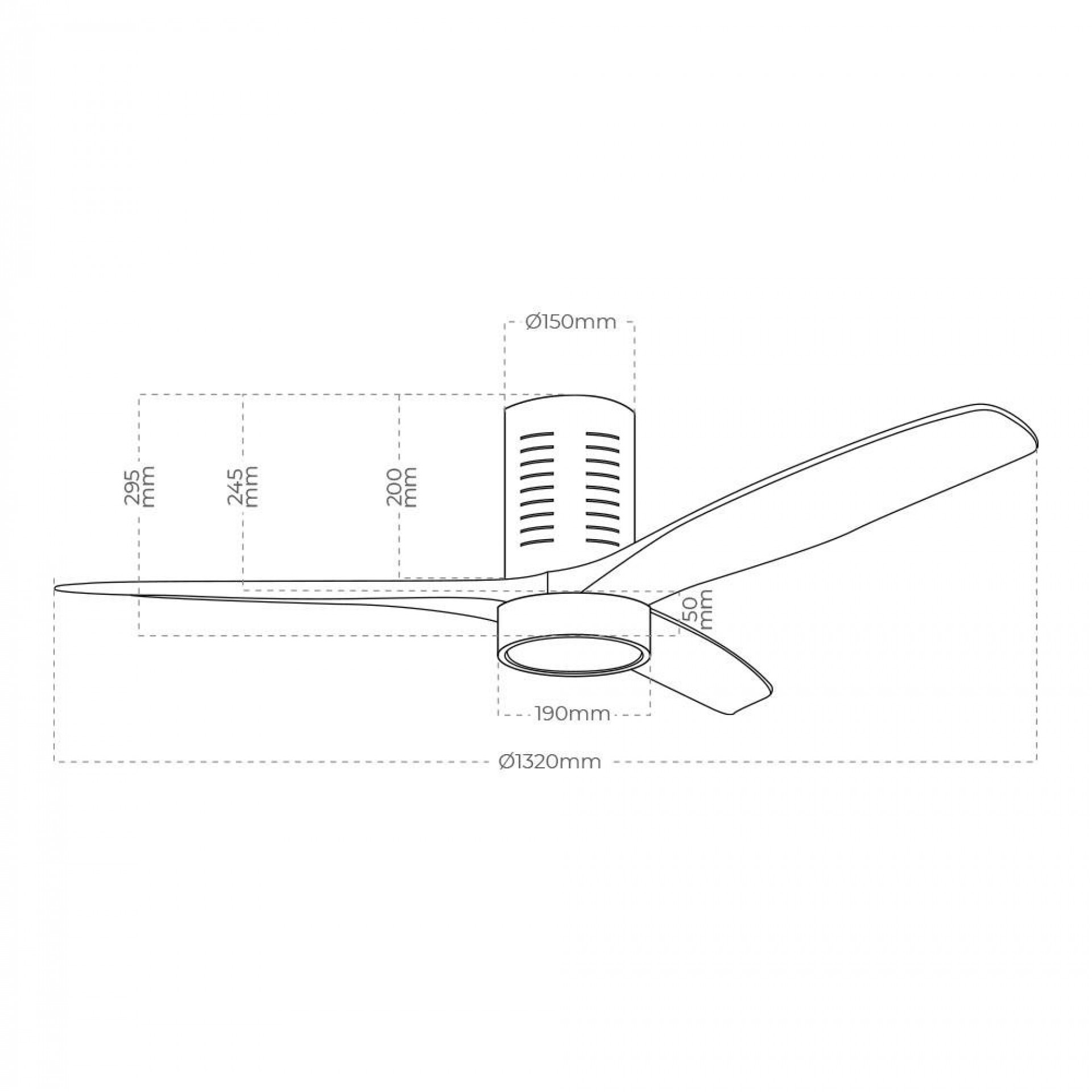 Ventoinha de teto com lâminas de madeira luz led 3000/4000/6500k kara potência 30w refª 33825 EDM