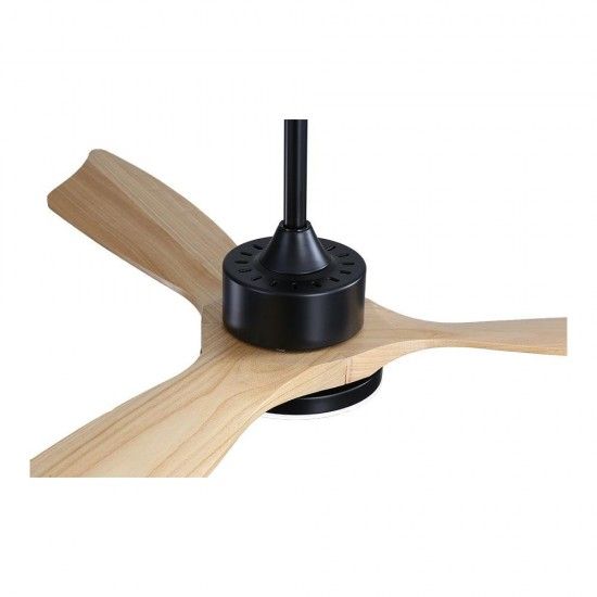 Ventoinha de teto inteligente com l�minas de madeira luz led 3000/4000/6000k b�ltico pot�ncia 20w re