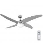 Ventoinha de teto modelo caspio. cor prata/n�quel. pot�ncia: 60w l�minas: �132cm com controle remoto