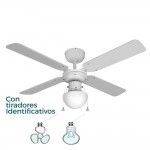 Ventoinha de teto modelo caribe. cor branco. pot�ncia: 50w l�minas: �102cm ref� 33800 EDM