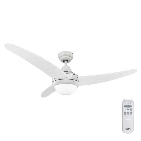 Ventoinha de teto modelo egeo. cor branco. potncia: 60w lminas: 122cm com controle remoto ref 33