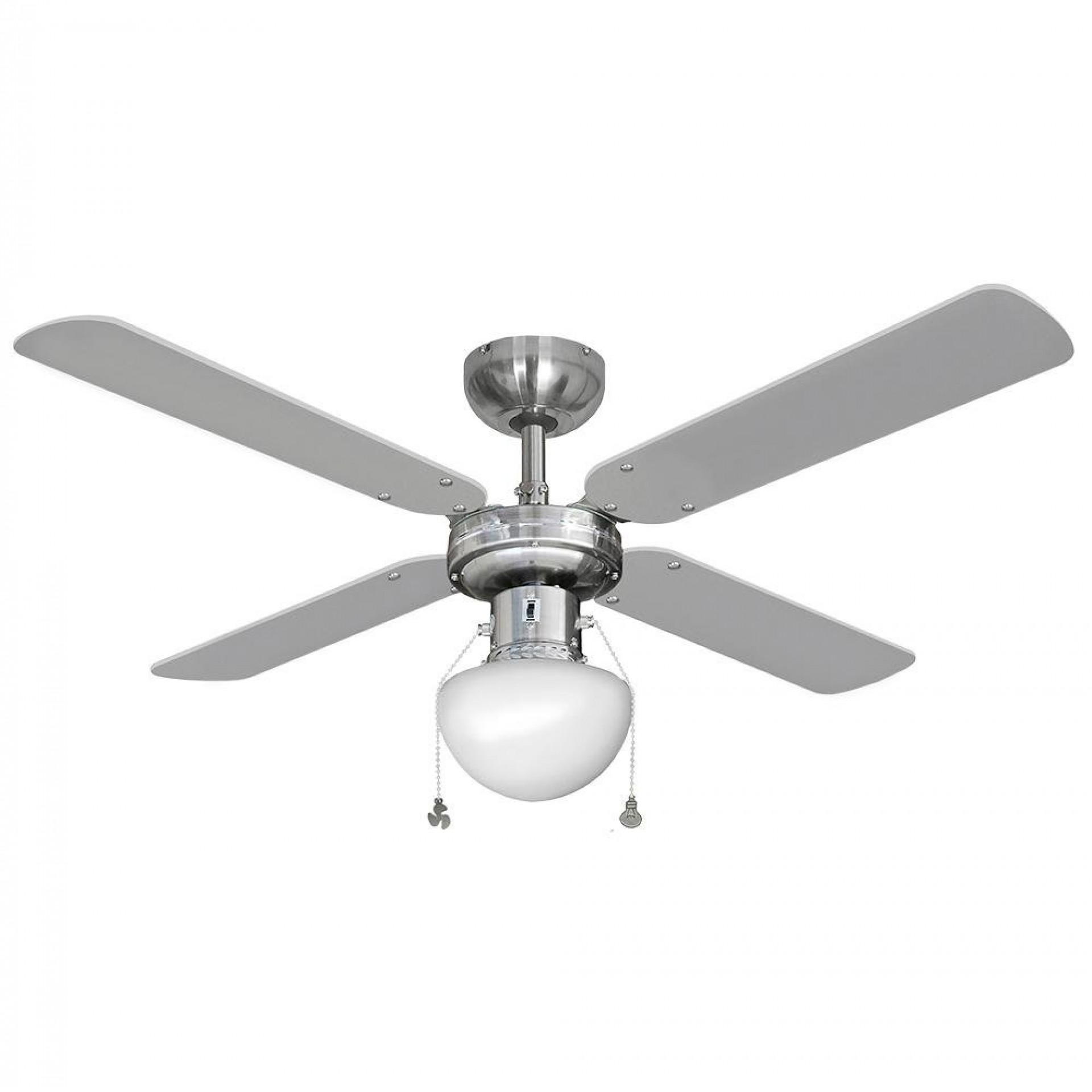 Ventoinha de teto modelo caribe. cor cromado. potência: 50w lâminas: ø102cm refª 33801 EDM