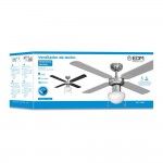 Ventoinha de teto modelo caribe. cor cromado. potência: 50w lâminas: ø102cm refª 33801 EDM Ventoinha de teto modelo caribe. cor cromado. potência: 50w lâminas: ø102cm refª 33801 EDM