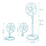 Ventoinha 3 em 1 45w ø40cm refª 33530 EDM Ventoinha 3 em 1 45w ø40cm refª 33530 EDM