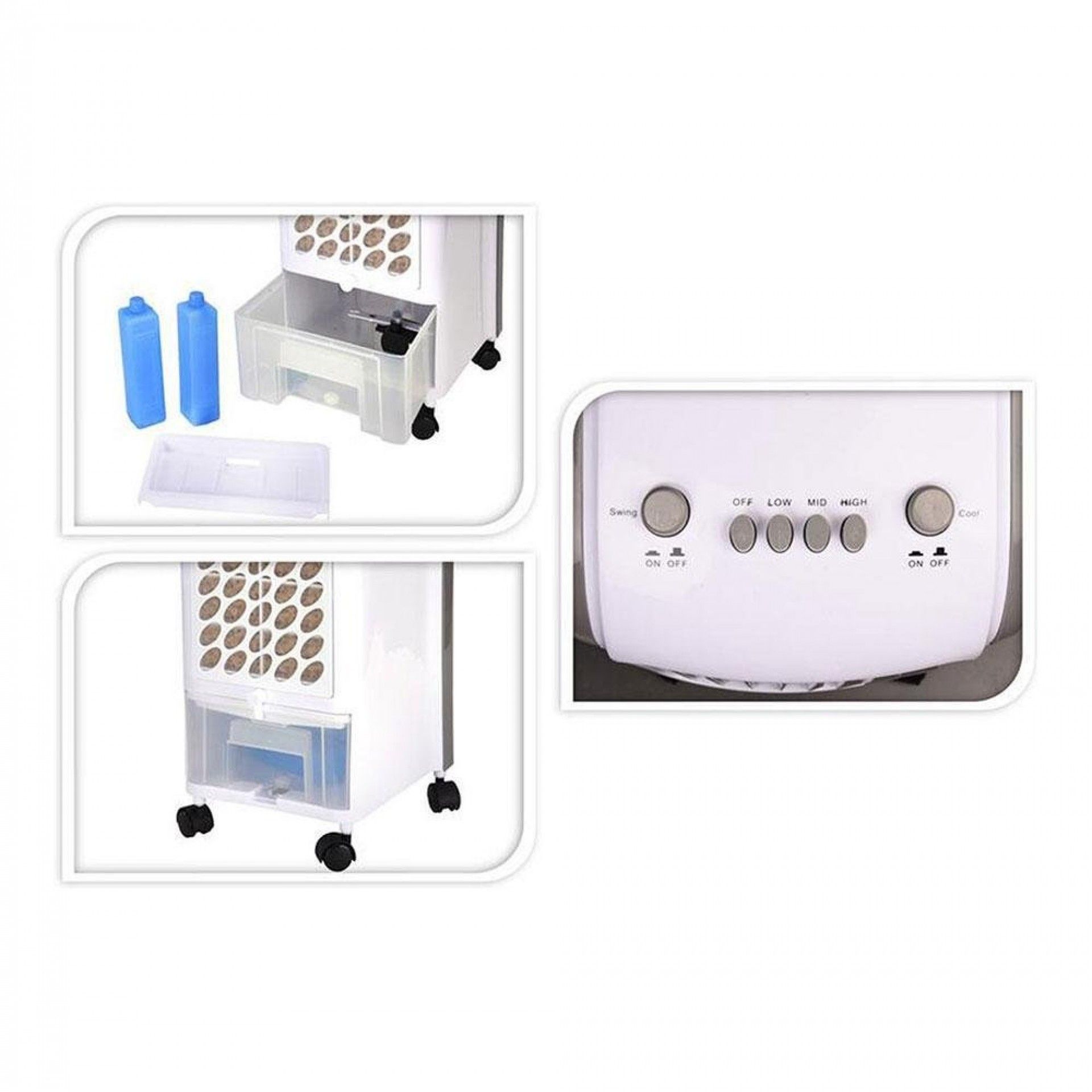 Climatizador a água 80w 3,6l 24 x 26 x 57 cm refª 33516 EDM