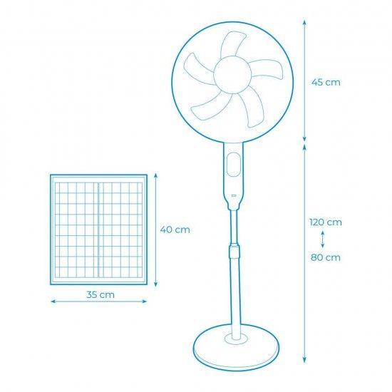 Ventoinha solar com p� 25w ref� 33523 EDM