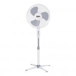 Ventoinha de pé. cor branco potência: 45w aspas: ø40cm. altura regulável 105-125cm refª 33500 EDM Ventoinha de pé. cor branco potência: 45w aspas: ø40cm. altura regulável 105-125cm refª 33500 EDM