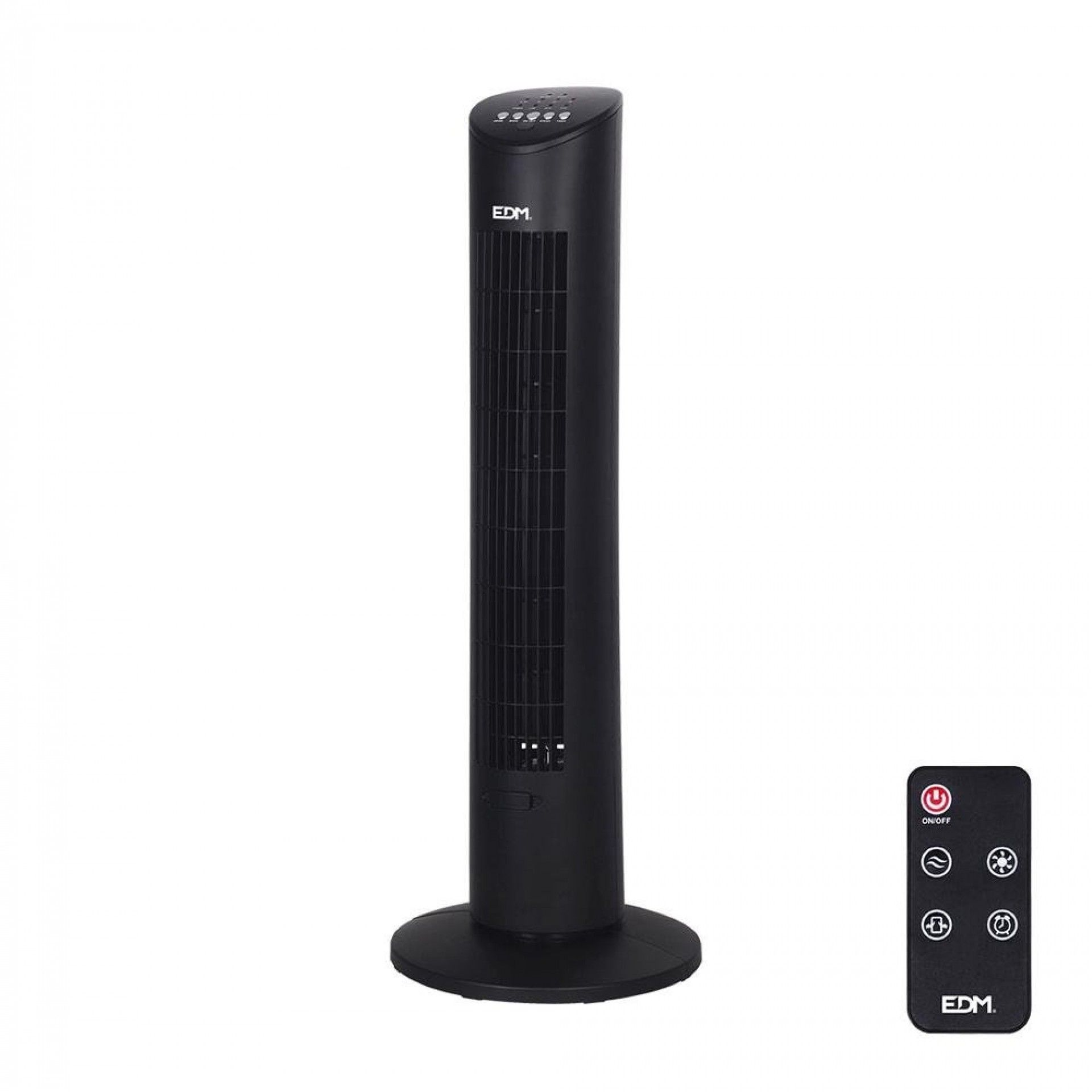 Ventoinha de torre. potência: 60w com controle remoto. cor preto 28x78,3cm refª 33504 EDM