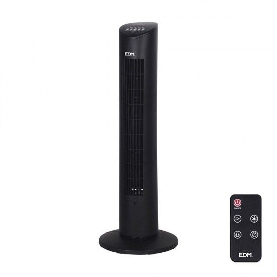 Ventoinha de torre. potncia: 60w com controle remoto. cor preto 28x78,3cm ref 33504 EDM