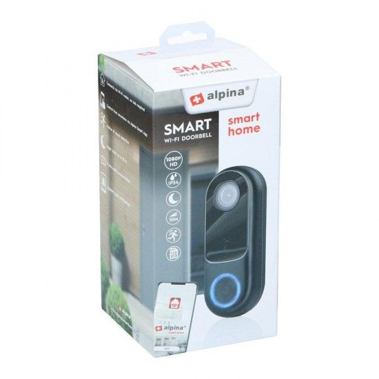 Botão + câmara 1080p para campainha inteligente refª 32995 ALPINA Botão + câmara 1080p para campainha inteligente refª 32995 ALPINA