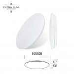 Candeeiro de teto/parede de superf�cie led 12w 4000k �26,5x5,7cm ref� 32515 EDM