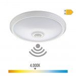 Candeeiro de teto de superfcie led com sensor e luz de emergncia ip20 16w 96 leds 4000k daylight r