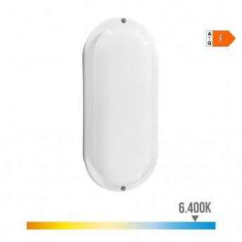 Aplique oval led com sensor crepuscular e movimento 18w 1820lm 6.400k refª 32449 EDM Aplique oval led com sensor crepuscular e movimento 18w 1820lm 6.400k refª 32449 EDM