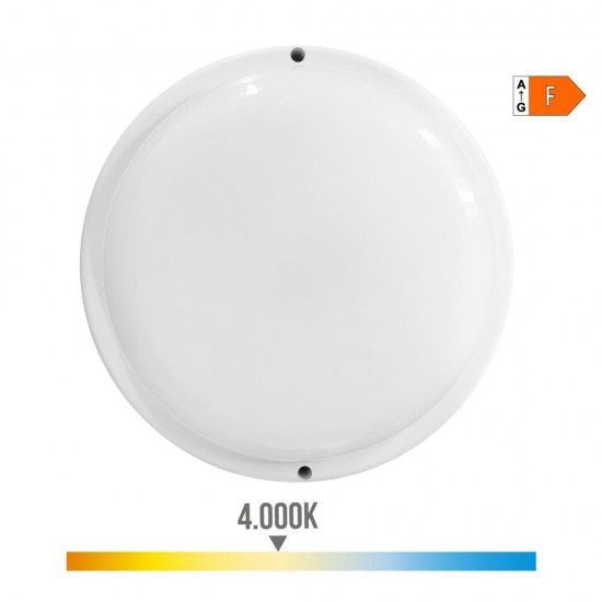 Aplique redondo led com sensor crepuscular e de movimento 18w 1820lm 4.000k luz do dia ref 32446 ED