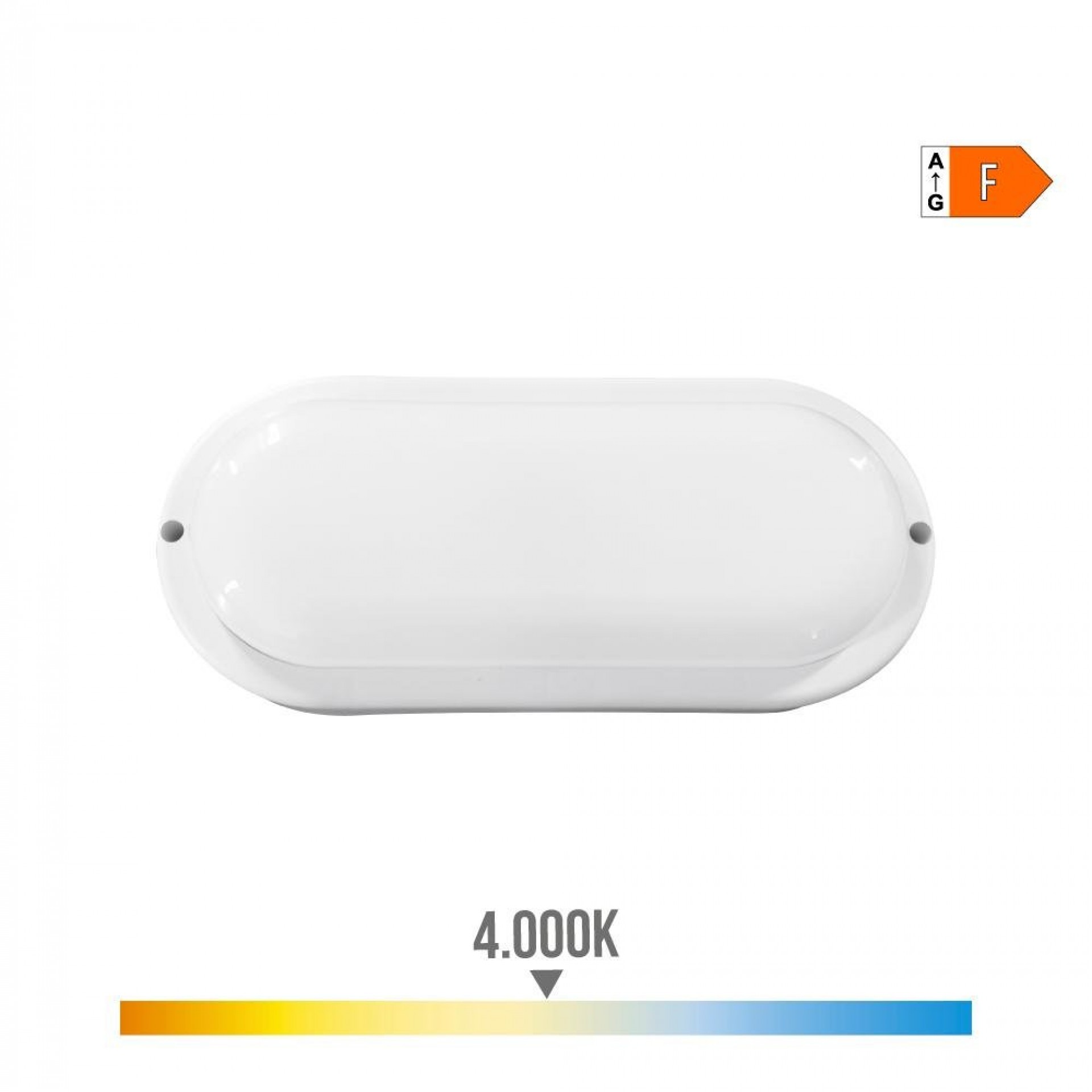 Candeeiro oval led 18w 1820lm 4.000k 10,2x4,5x23cm refª 32404 EDM