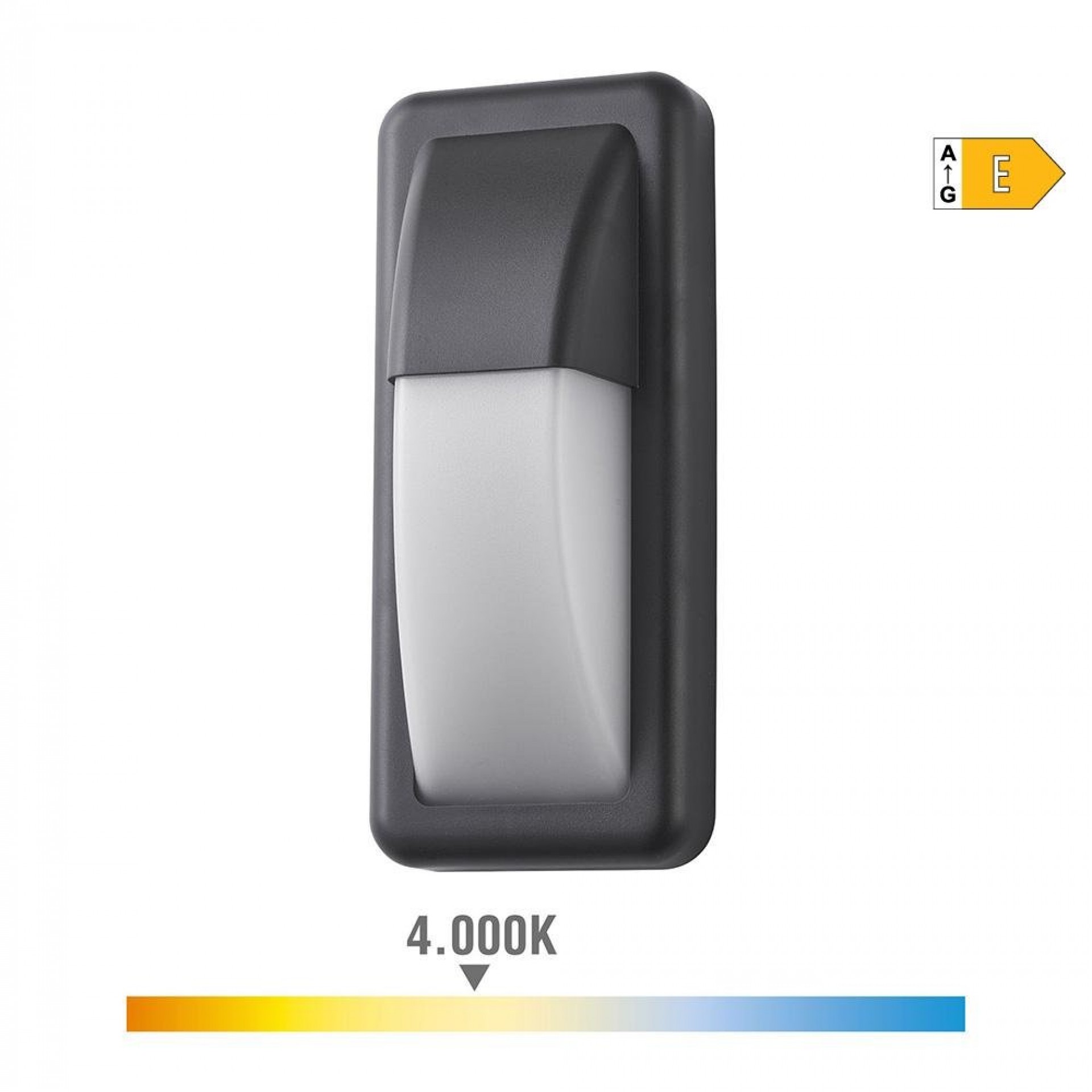 Candeeiro led 6w 200lm 4000k luz dia ip65 retangular vertical refª 32153 EDM
