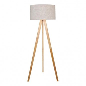 Candeeiro de pé e27 madeira,ferro e tecido refª 32159 EDM Candeeiro de pé e27 madeira,ferro e tecido refª 32159 EDM