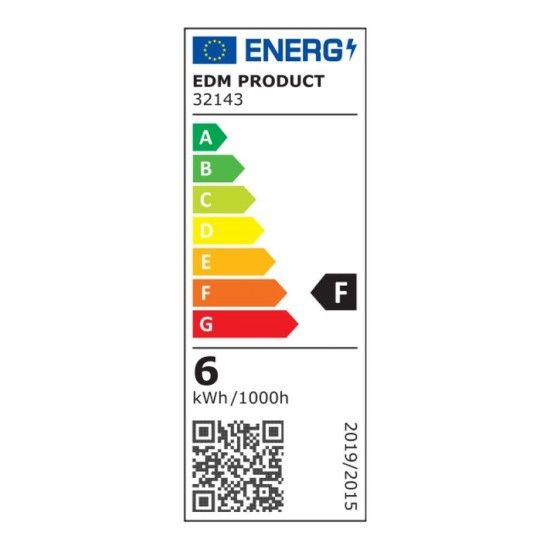 Candeeiro de parede led 6w 516lm 4000k luz dia oval ip54 12x12x6cm com riscas ref� 32143 EDM