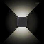 Candeeiro de parede led 3w 237lm 4000k luz dia ip54 11.5x11.5x5cm quadrado 2 projeções refª 32141 ED Candeeiro de parede led 3w 237lm 4000k luz dia ip54 11.5x11.5x5cm quadrado 2 projeções refª 32141 ED