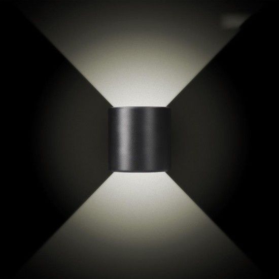 Candeeiro de parede led 3w 60lm 4000k luz dia ip54 12x12x6cm oval ref� 32142 EDM