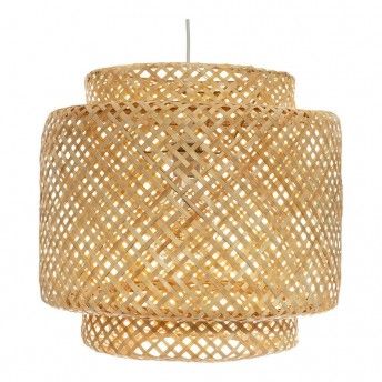 Candeeiro de teto de bambu natural e27, modelo "liby" ref 32125 ATMOSPHERA