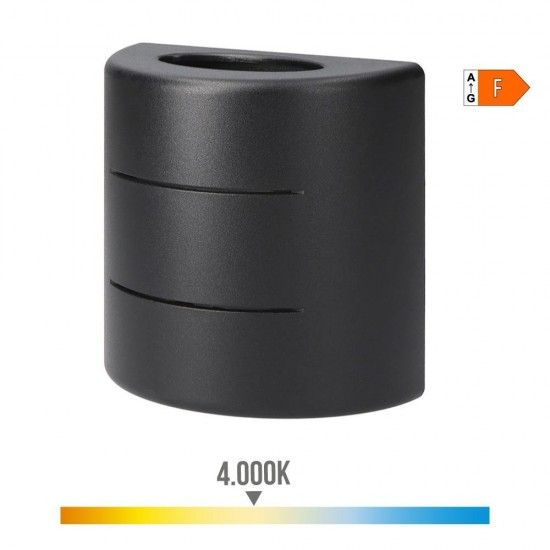 Candeeiro de parede led 6w 516lm 4000k luz dia oval ip54 12x12x6cm com riscas refª 32143 EDM Candeeiro de parede led 6w 516lm 4000k luz dia oval ip54 12x12x6cm com riscas refª 32143 EDM