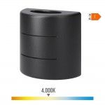 Candeeiro de parede led 6w 516lm 4000k luz dia oval ip54 12x12x6cm com riscas refª 32143 EDM Candeeiro de parede led 6w 516lm 4000k luz dia oval ip54 12x12x6cm com riscas refª 32143 EDM