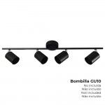 Candeeiro de teto 4 focos gu-10 preto refª 32036 EDM Candeeiro de teto 4 focos gu-10 preto refª 32036 EDM