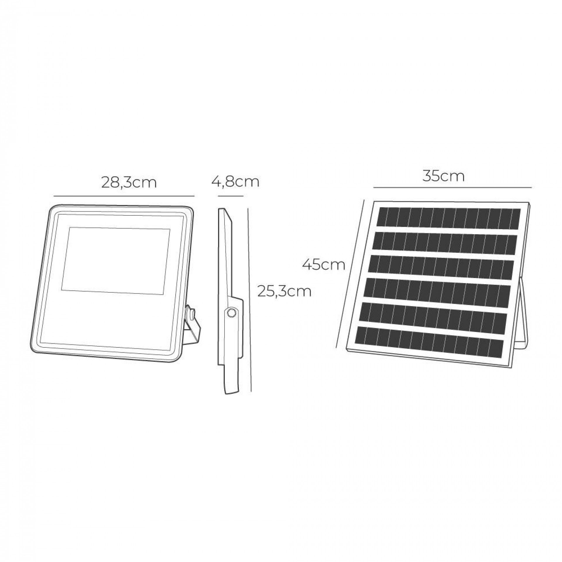 Projetor solar slim 400w 3.500lm 6.500k refª 31860 EDM