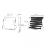 Projetor solar slim 300w 2.500lm 6.500k ref� 31859 EDM