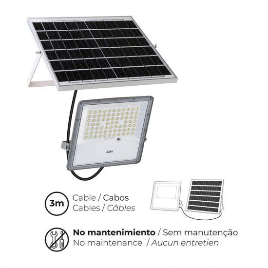 Projector led solar 200w 1.500lm 6.500k ip65 ref 31855 EDM