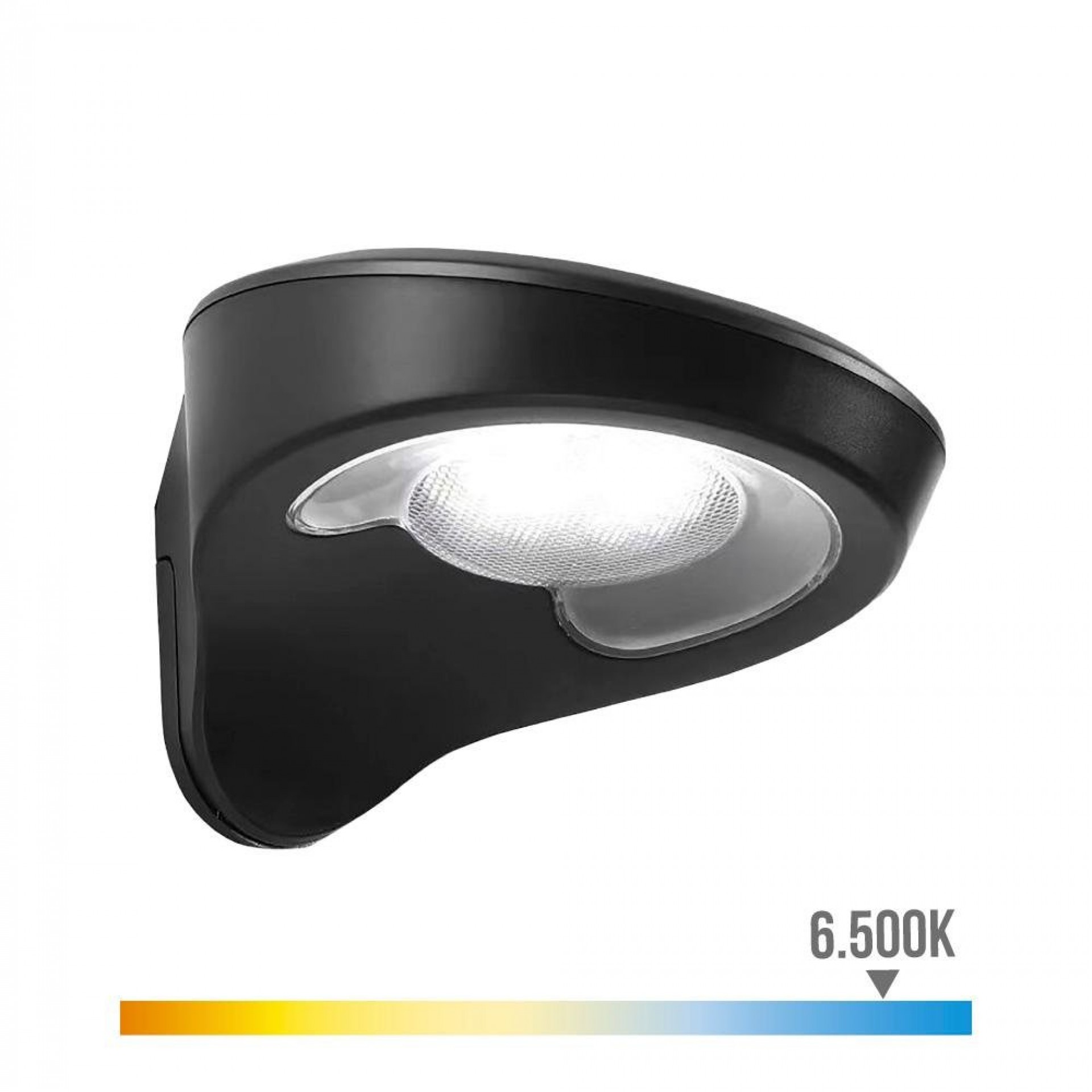 Candeeiro solar 2w 200lm 6500k com sensor cor preto refª 31852 EDM