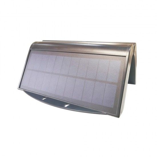 Candeeiro de parede solar 6w 430lm 6.500k com sensor cor preto ref 31849 EDM