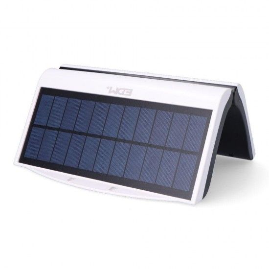 Candeeiro de parede solar 6w 430lm 6.500k com sensor cor branco ref 31848 EDM