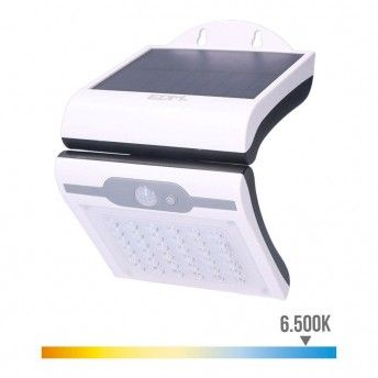Candeeiro de parede solar 2w 220lm 6.500k com sensor cor branco ref 31846 EDM