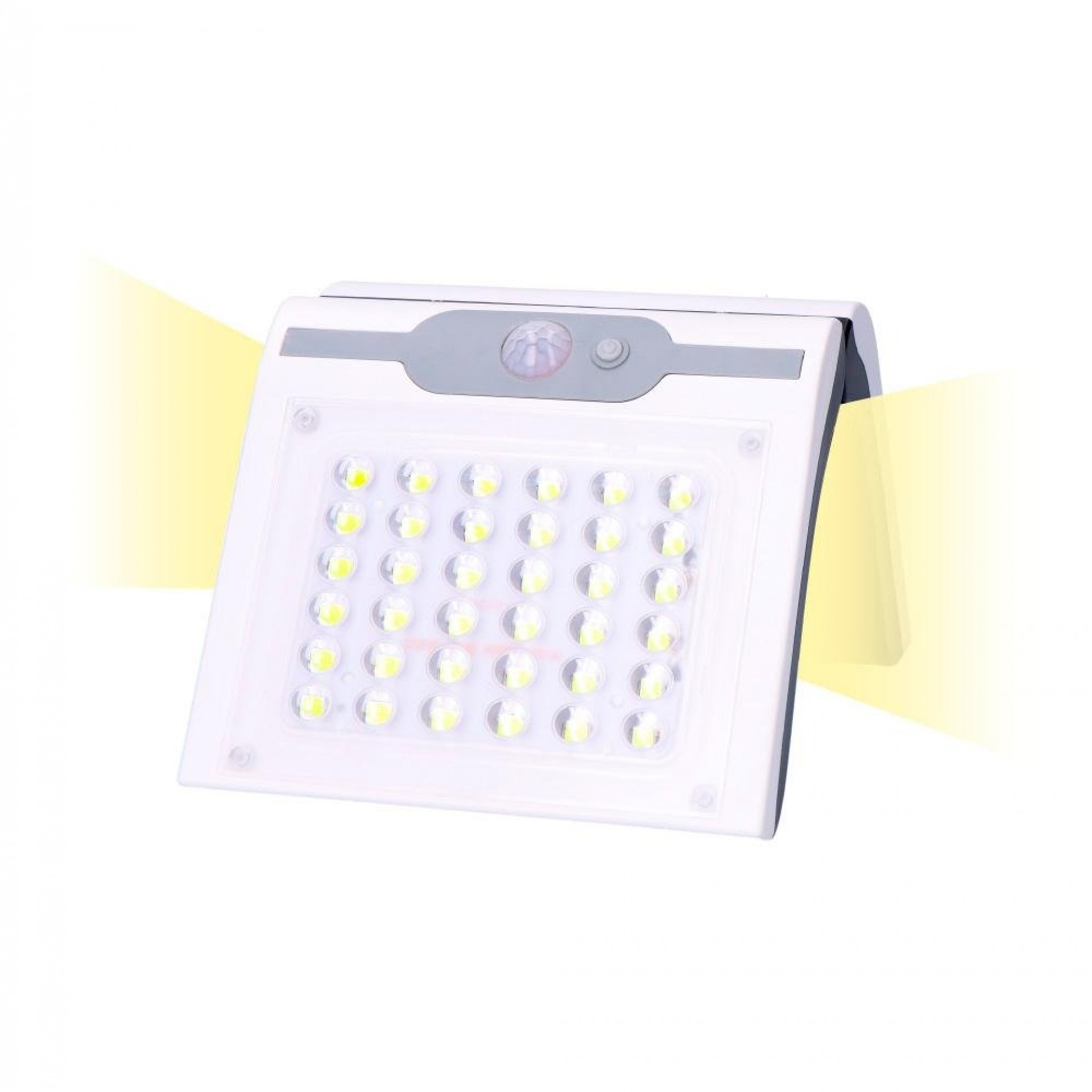 Candeeiro de parede solar 2w 220lm 6.500k com sensor cor branco refª 31846 EDM