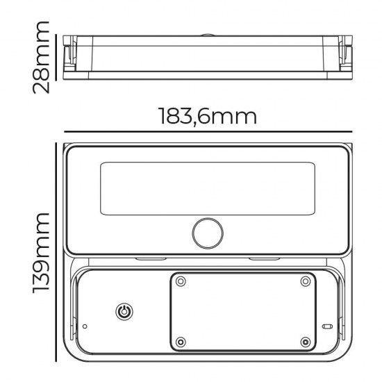 Luz solar de parede 12w 1.600lm 6.500k. ref 31821 EDM