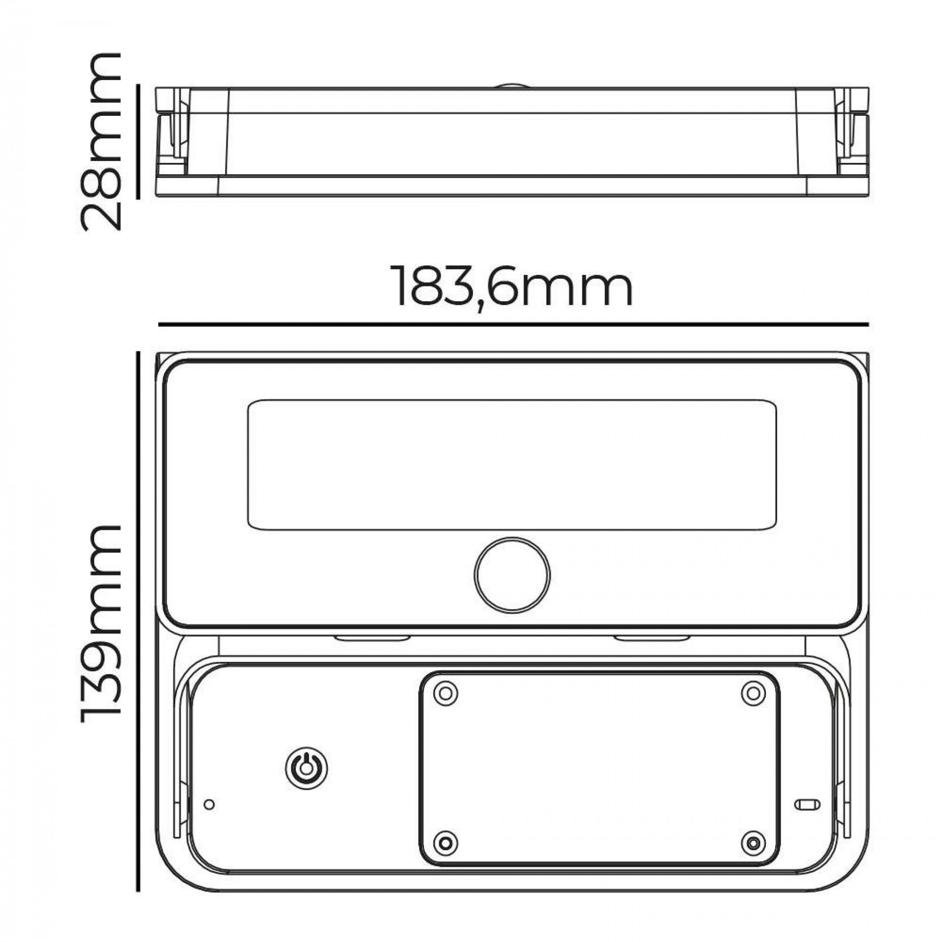 Luz solar de parede 12w 1.600lm 6.500k. refª 31821 EDM