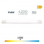 Armadura eletr�nica led 48w 4000k luz dia 4200lm 121,3x3,1x12cm ref� 31691 EDM