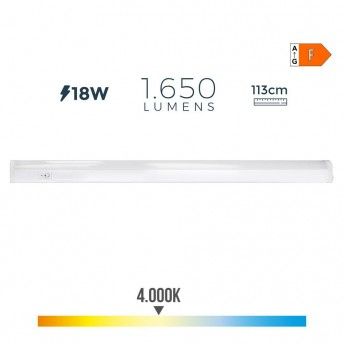 Armadura eletrónica led 18w 1650lm 4000k luz dia 113,8x2,5x3,6cm refª 31697 EDM Armadura eletrónica led 18w 1650lm 4000k luz dia 113,8x2,5x3,6cm refª 31697 EDM