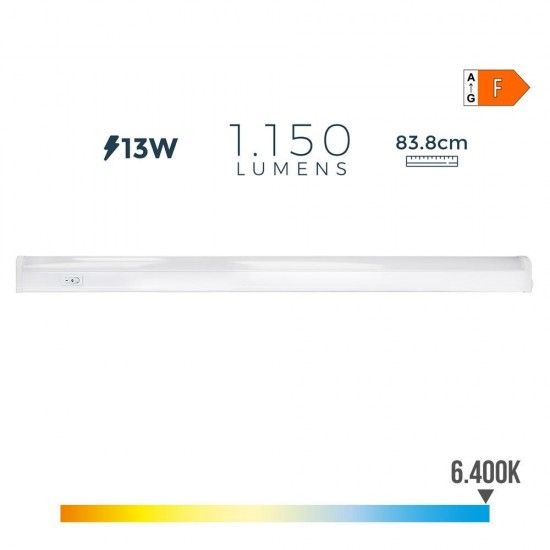 Armadura eletrnica led 13w 1150lm 6500k luz fria 83,8x3.5x3.8cm ref 31686 EDM